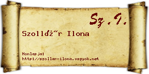 Szollár Ilona névjegykártya